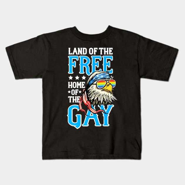 American Gay Pride - 4th of July LGBT Kids T-Shirt by Kat dennings